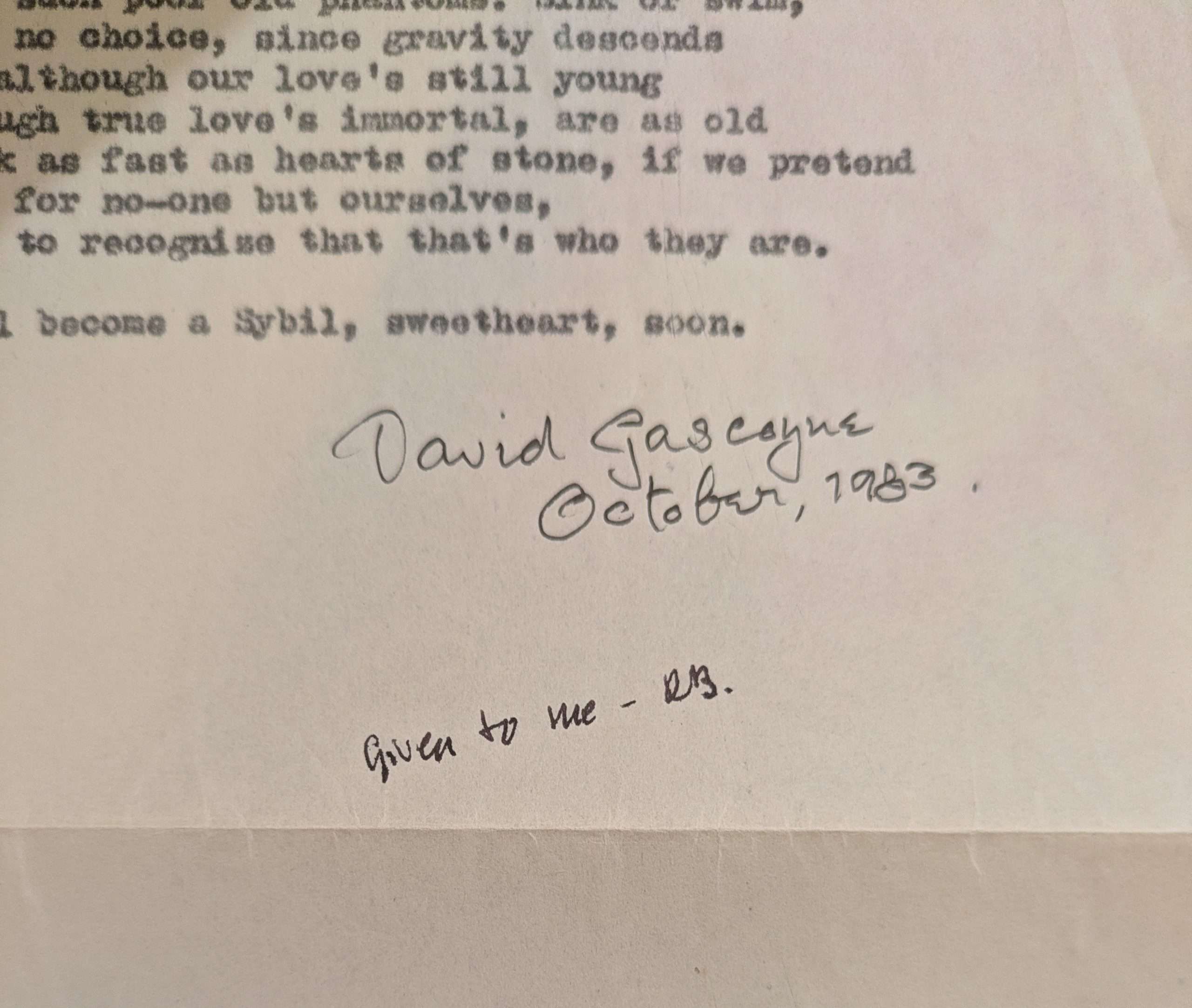 David Gascoyne Journals (2 Vols) (Inscribed by David Gascoyne to Ronald Blythe) - Image 3
