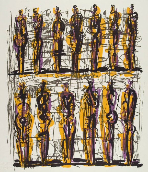 Thirteen Standing Figures